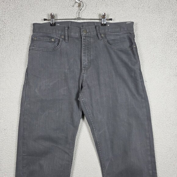 Banana Republic Jeans Mens Size 34x32 Charcoal Straight Fit Heavyweight Twill - Picture 2 of 10